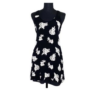 Black and white floral dress